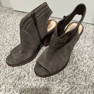 Vince Camuto Women's Peep-Toe Ankle Boots - Gray